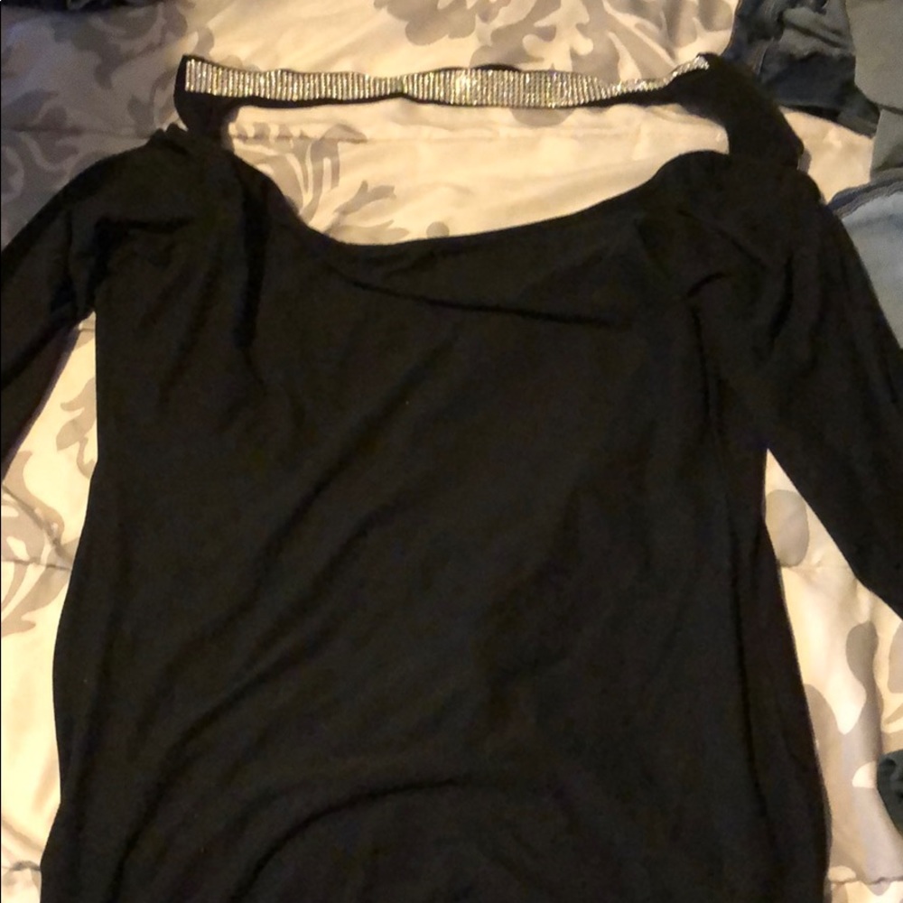 Fashion nova dress with rhinestone collar